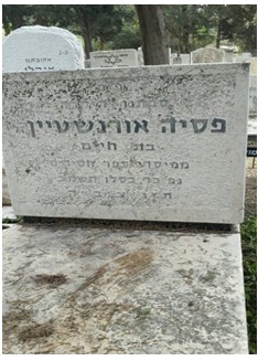 אורנשטיין פסיה - מצבה.