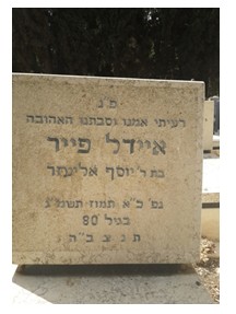 פייר איידל - מצבה