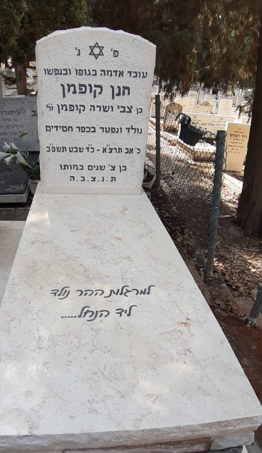 קופמן חנן - מצבה