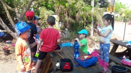 תמונות ילדי הגנים בגינה הקהילתית(5 תמונות)